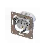Механизм розетки Schuko 16А 250 В~ с зарядным устройством USB A+C, 5V/4A, мощность 20W, серия DA
