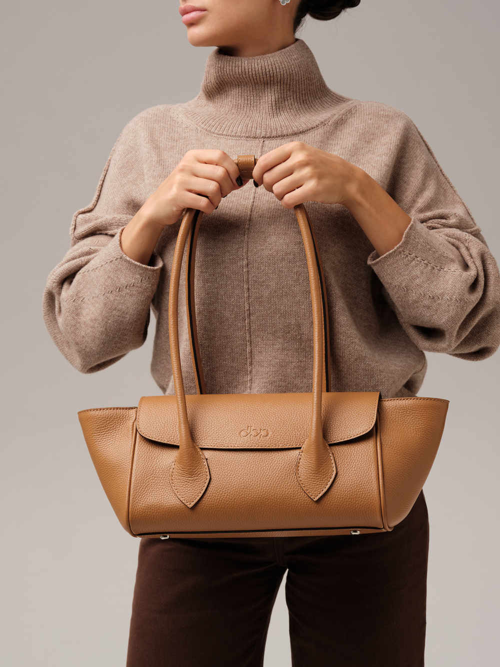 Кожаная сумка DBR 31341 оранжевый миндаль