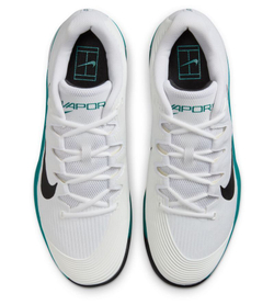 Мужские кроссовки теннисные Nike Zoom Vapor 12 - white/black/radiant emerald