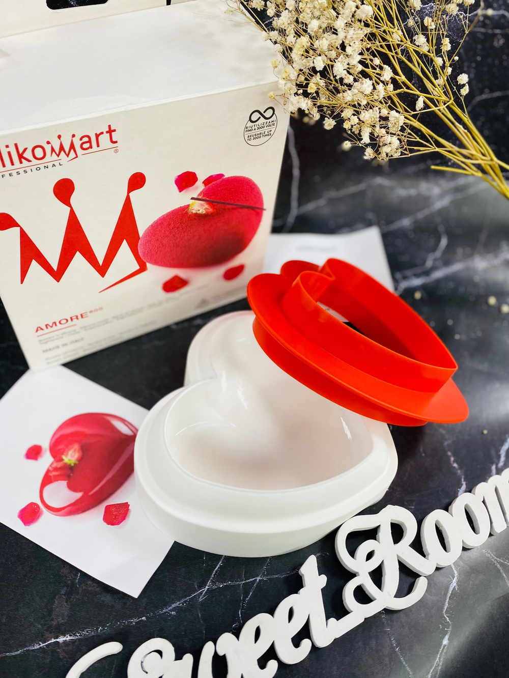 Форма силикомарт сердце миди+вырубка amoreset 600ml
