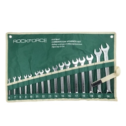 Набор ключей комбинированных 16пр.(6-19,22, 24мм),на полотне RockForce##Rock FORCE RF-5161P