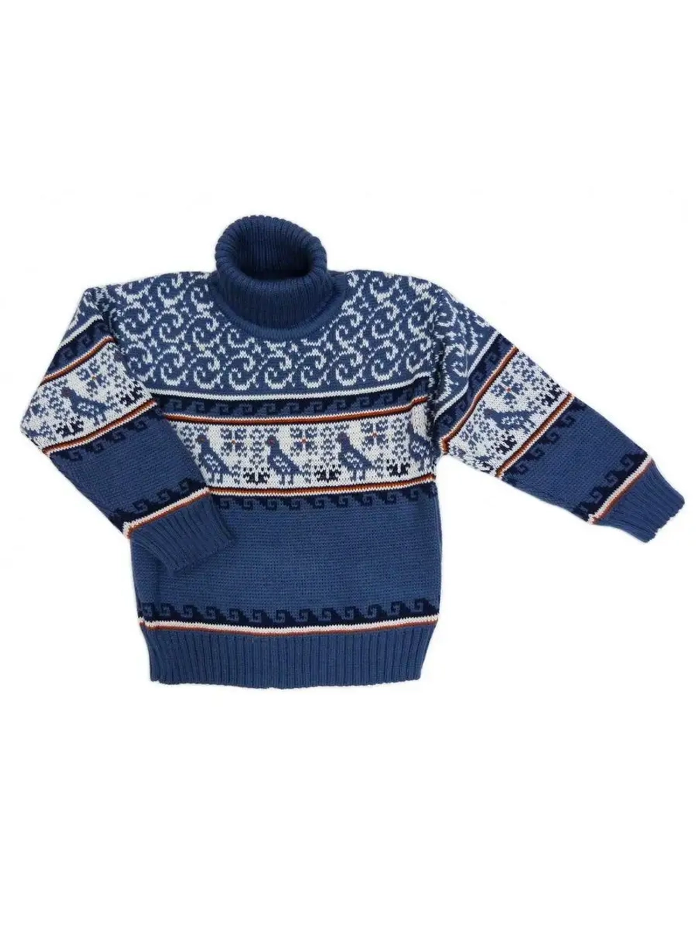 Свитер вязаный с горлом