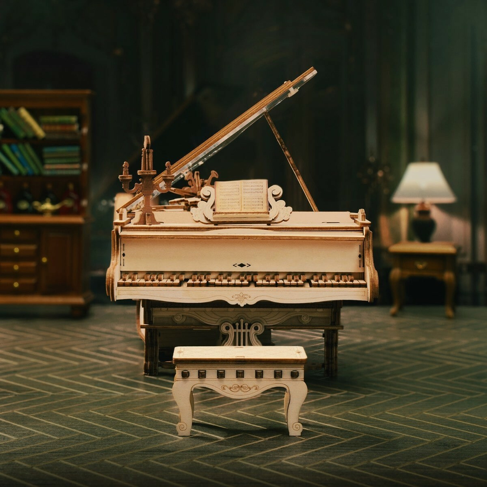 Деревянный конструктор "Волшебный Рояль" музыкальная шкатулка (ROKR)