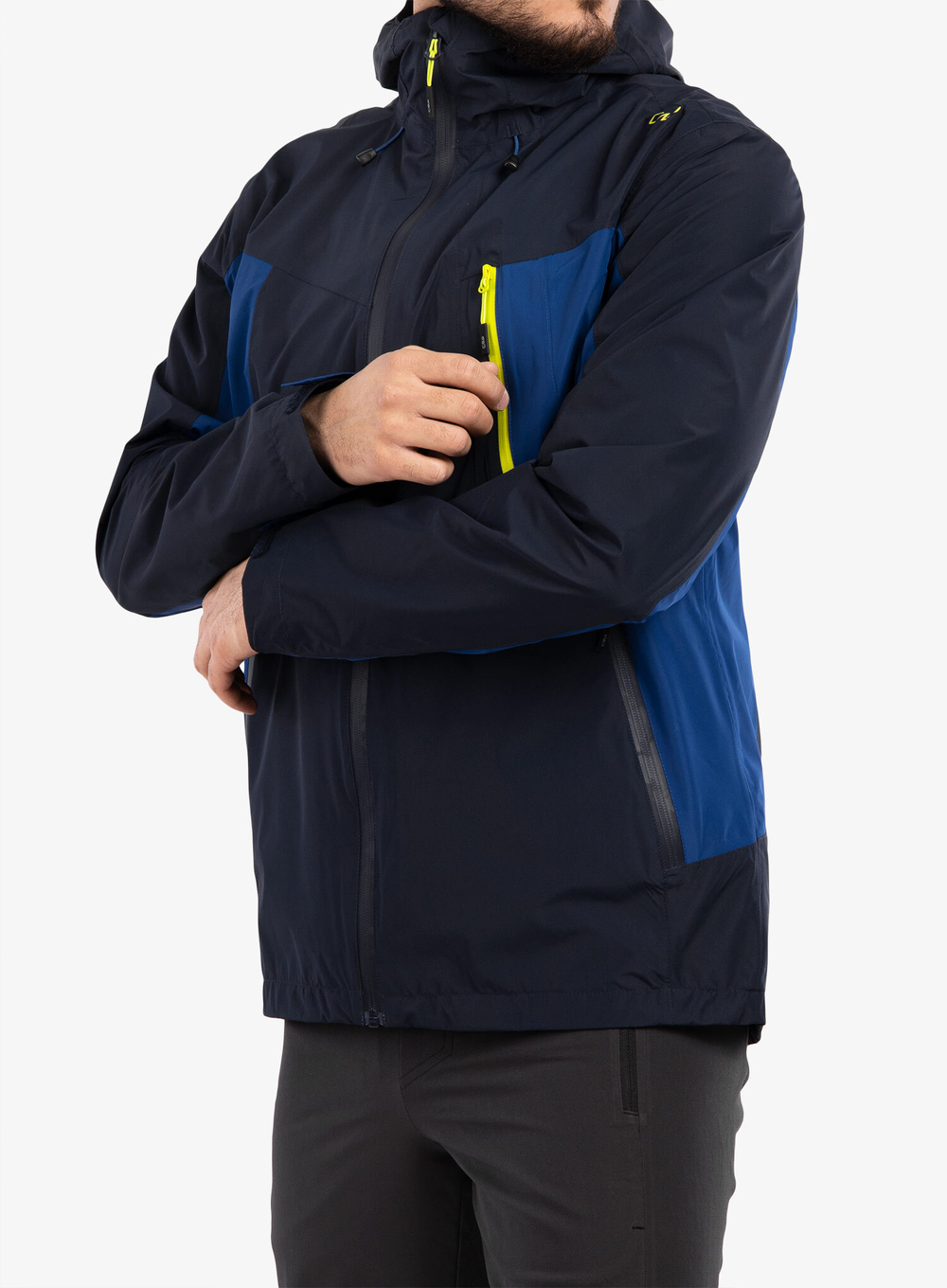 Куртка CMP Man Jacket Fix Hood , артикул 32Z5007, цвет Black Blue (N950)
