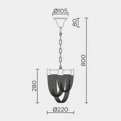 Подвесная люстра MODELUX ML.316.1 BS