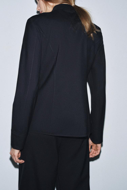 ZARA РУБАШКА ИЗ 100% ШЕРСТИ — ZW COLLECTION, МОРСКОЙ ТЕМНО-СИНИЙ