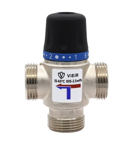 ViEiR Термостатический смесительный клапан 1" 20-43°С KVs 2.5 (VR180)