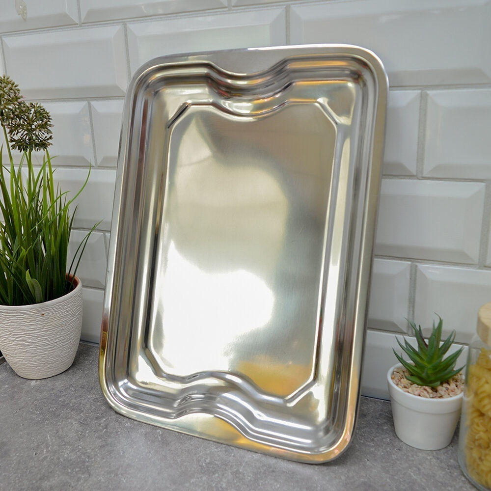 Поднос 38*28см нерж HE2418-38