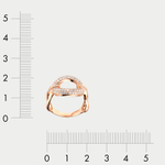 Кольцо женское из розового золота 585 пробы с фианитами (арт. К1263-5101)
