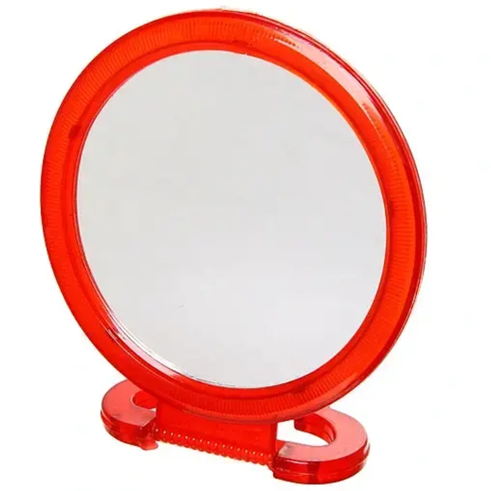 Зеркало настольное в пластиковой оправе «Удобное» круг, подвесное d-19,5см (Стикер на минивложение)