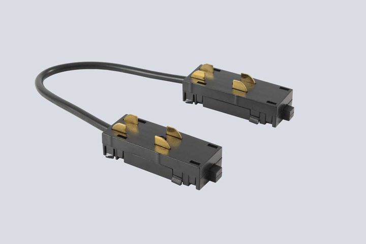 Соединитель питания угловой для накладного шинопровода Crystal Lux CLT 0.205 04 BL