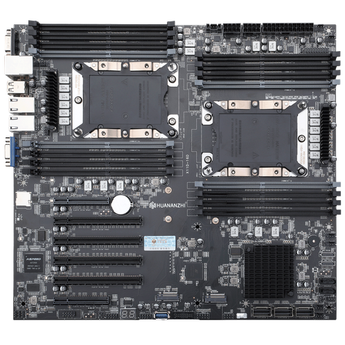 Материнская плата с процессором HUANANZHI X11D-16D DUAL, Socket3647(x2), Xeon Gold 6140 (x2), EATX, Retail, Socket3647(x2), 16xDDR4, PCIe3.0, 2xM.2, GLAN, 4xUSB2, 5xUSB3, VGA (HNZ-X11D-16D-DUAL-6140)