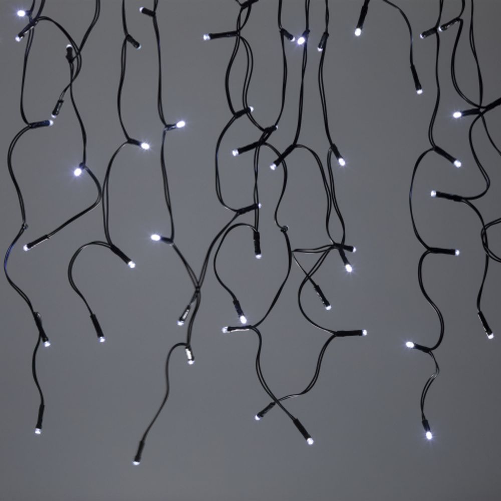 Садовая гирлянда ЭРА ERASF22-29 Бахрома на солнечной батарее холодный свет 2.4*0.5 м