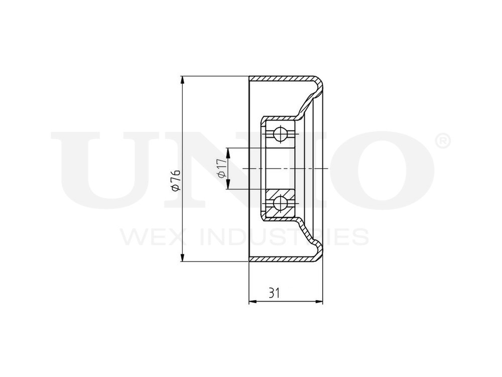 Ролик натяжной приводного ремня UNIO TNS-10009