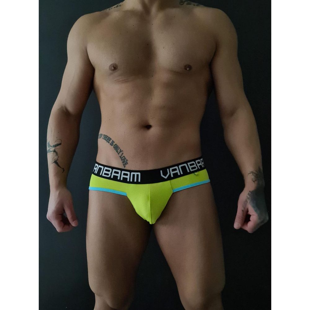 Мужские трусы слипы салатовые Van Baam   48136