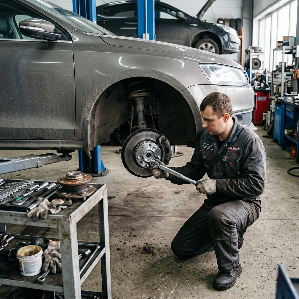 Ступица колеса передняя замена