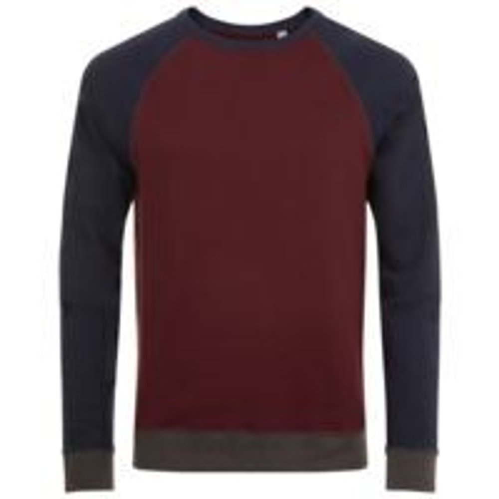 Толстовка унисекс Sandro, бордовая с темно-синим