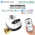 Умный Zigbee шаровый кран с электроприводом DN15 (1/2" дюйма) USB5V + ручное управление (Работает с eWelink, Алиса)