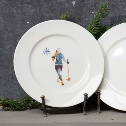 Тарелка "Лыжница"