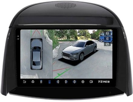 Магнитола для Renault Koleos 2008-2016 - Teyes CC3-2K-360 на Android 10, 2K QLED, 6Гб+128Гб, CarPlay, 4G SIM-слот, 4 камеры в комплекте