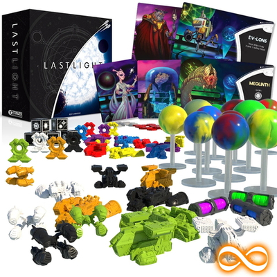 Last Light Deluxe Base Game + Infinity Expansion + Nebula Dice + Lunar Glow Dice + Extra Dice Set