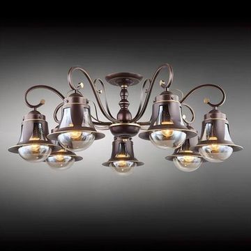 Люстра потолочная OML-50607-07 коричневый Molfetta Omnilux