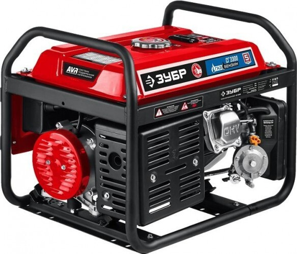 Генератор бензиновый ЗУБР СГ-5500Е (бензин/газ)