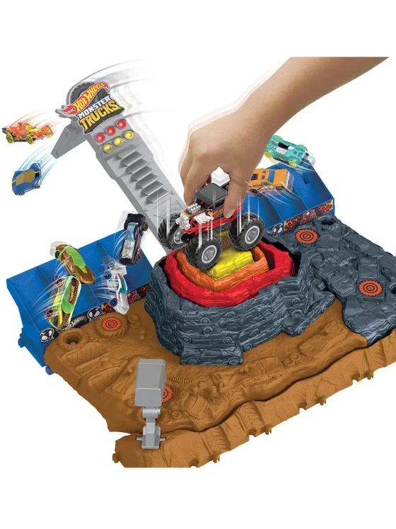 Автотрек трек Хот Вилс Монстр Трак Невероятное автокрушение