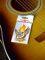 Стикер - Мламенное сердце из металла - Символ любви