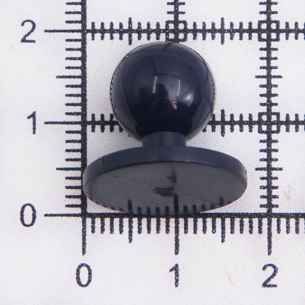 Пуговицы Пукли 16L=10 мм, (⌀ основания 18 мм, h=16 мм), 12 шт, т.синий