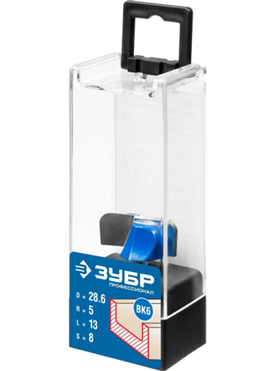 ЗУБР 28.6 x 13 мм, радиус 5 мм, фреза пазовая фасонная №7, Профессионал (28746-28.6)