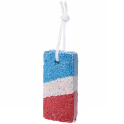 Пемза для ног «Pedicure», форма прямоугольник, трехцветная 9,5*4,5*1,5, 26гр