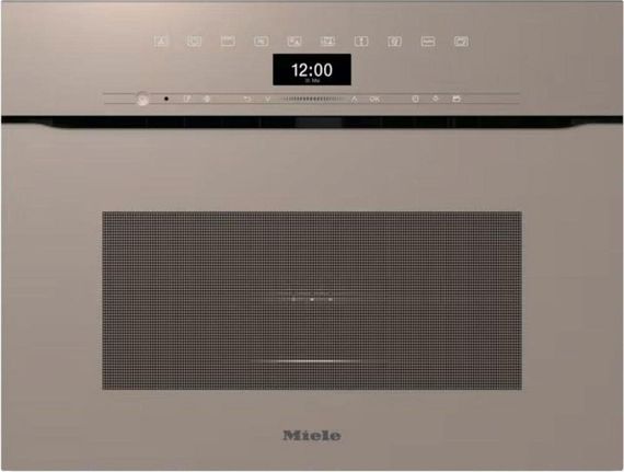 Компактный духовой шкаф с СВЧ Miele H7440 BMX Pearlbeige