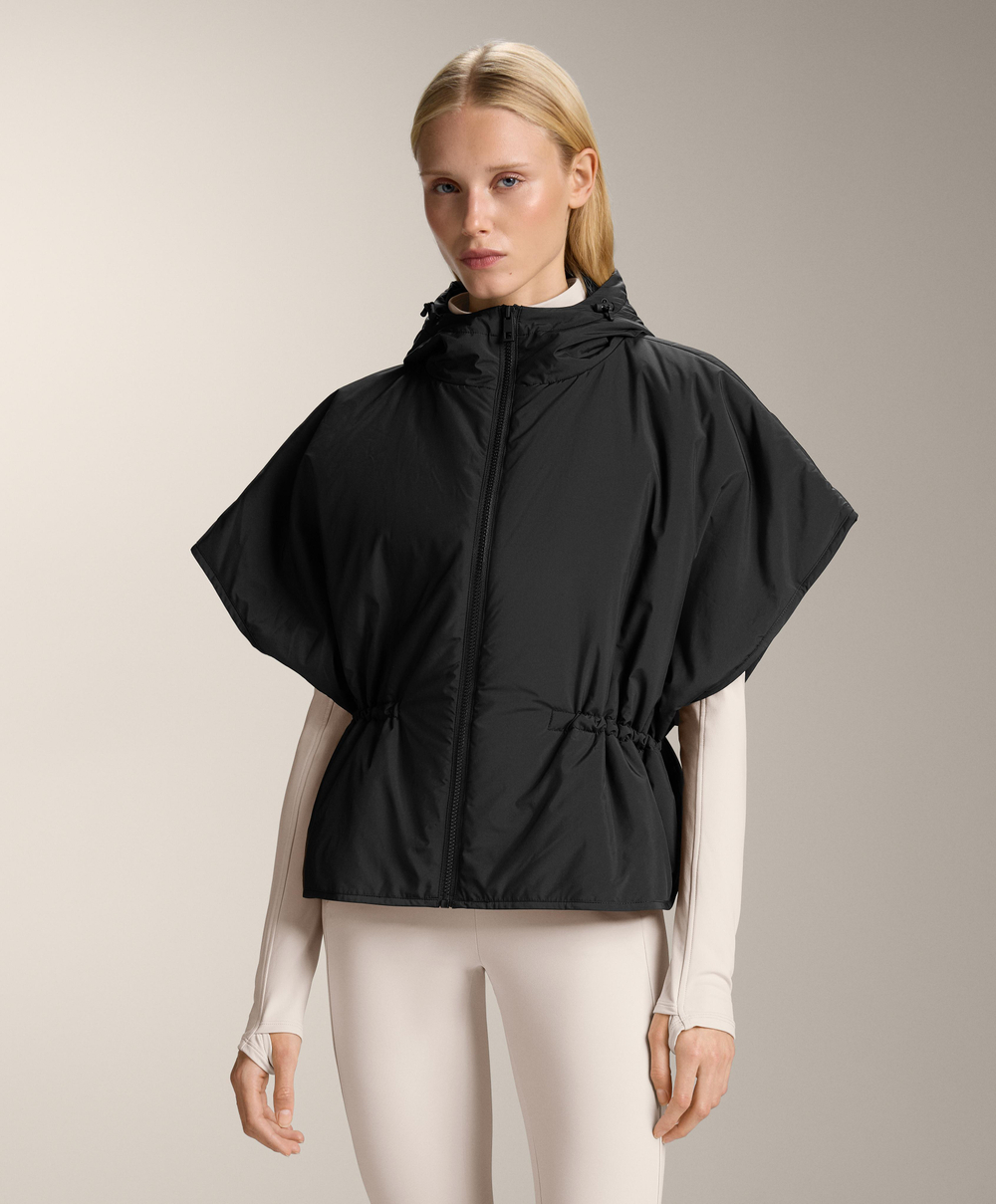 Oysho Утепленный жилет с капюшоном, черный