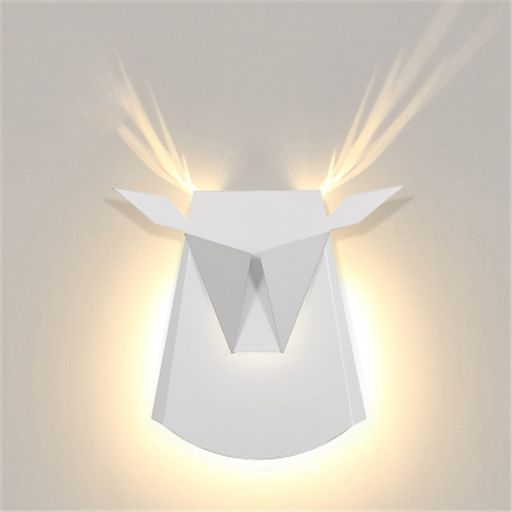 Настенный дизайнерский светильник Deer by Light Room (белый)