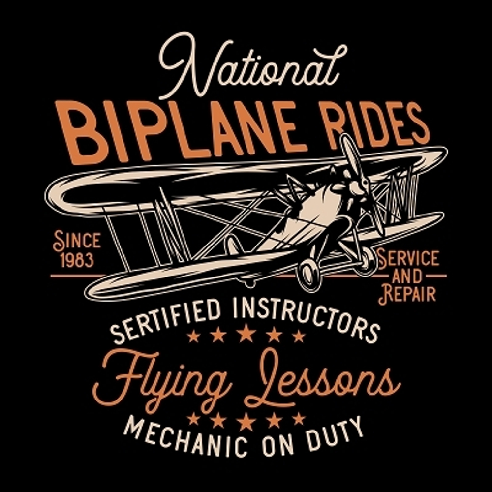 Футболка Biplane rides