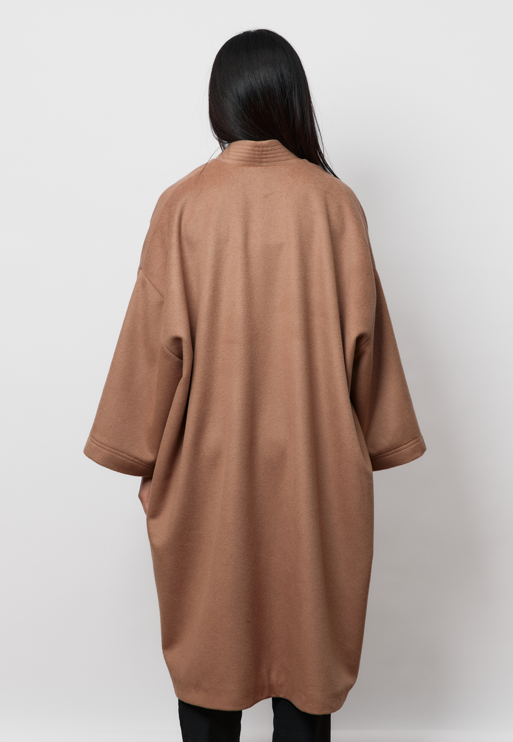 Шапан шерстяной удлиненный на запах CAMEL