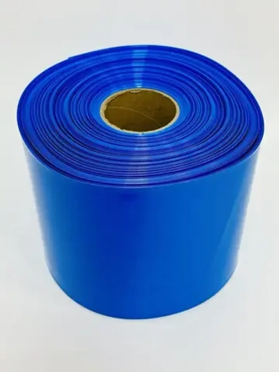 Термоусадочная трубка 200 мм x 5 метров для аккумуляторных батарей синяя, термоусадка для АКБ