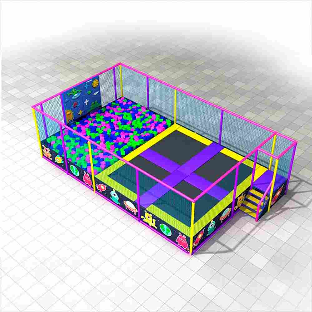 Батутная арена «Галактика» 9,6×5,6 м, 4 батута, с поролоновой ямой