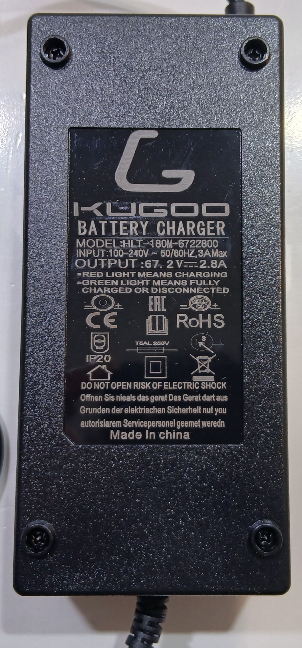 Зарядное устройство Электровелосипед KUGOO V3 MAX