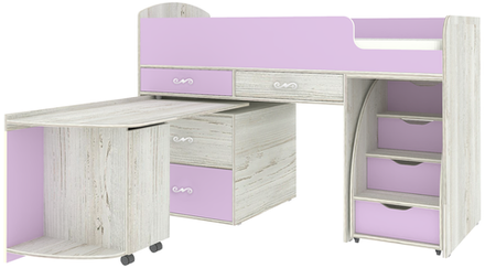 Кровать-чердак КарИВи Малыш 6 Винтерберг Ирис