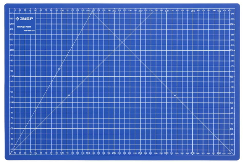 Коврик ЗУБР ″ЭКСПЕРТ″, непрорезаемый, 3мм, цвет синий, 450х300 мм