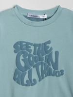 Зеленый костюм для девочки на осень