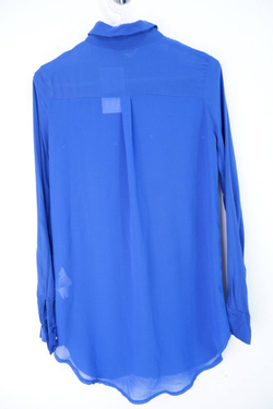 Рубашка Tally Weijl насыщенного синего оттенка маркировка 32, на 38-40 размер