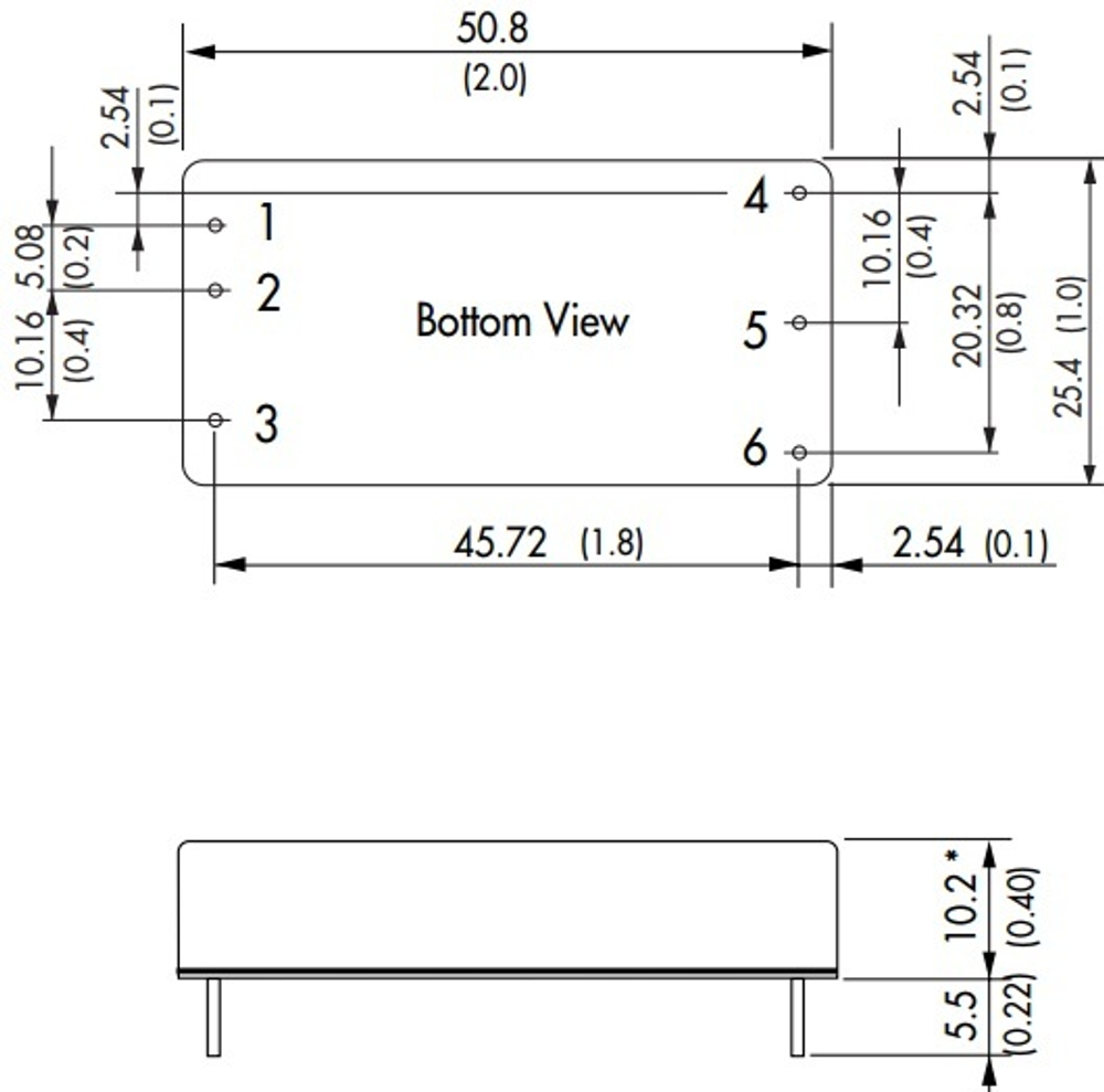 Преобразователь DC-DC модульный TRACO POWER TEN 40-1212N