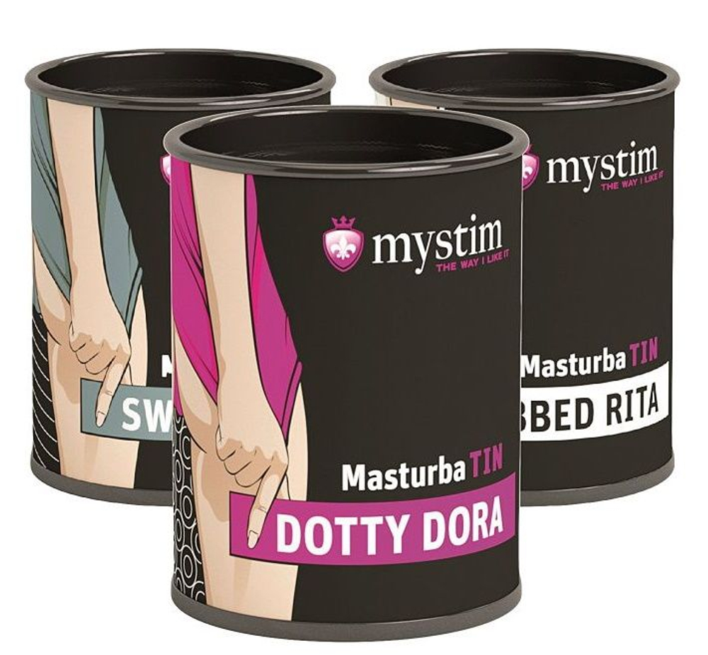 Набор из 12 мастурбаторов Mystim MasturbaTIN (Цвет: белый)