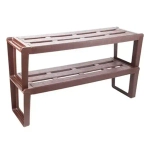 Этажерка для обуви Slip 2-х секционная (шоколадный)