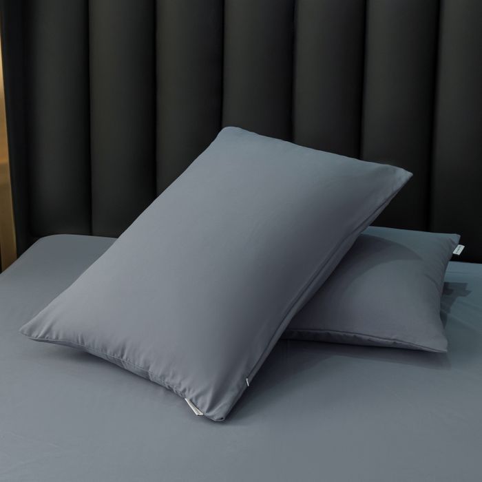 Комплект постельного белья на резинке Однотонный Сатин на резинке «Холодный шик»