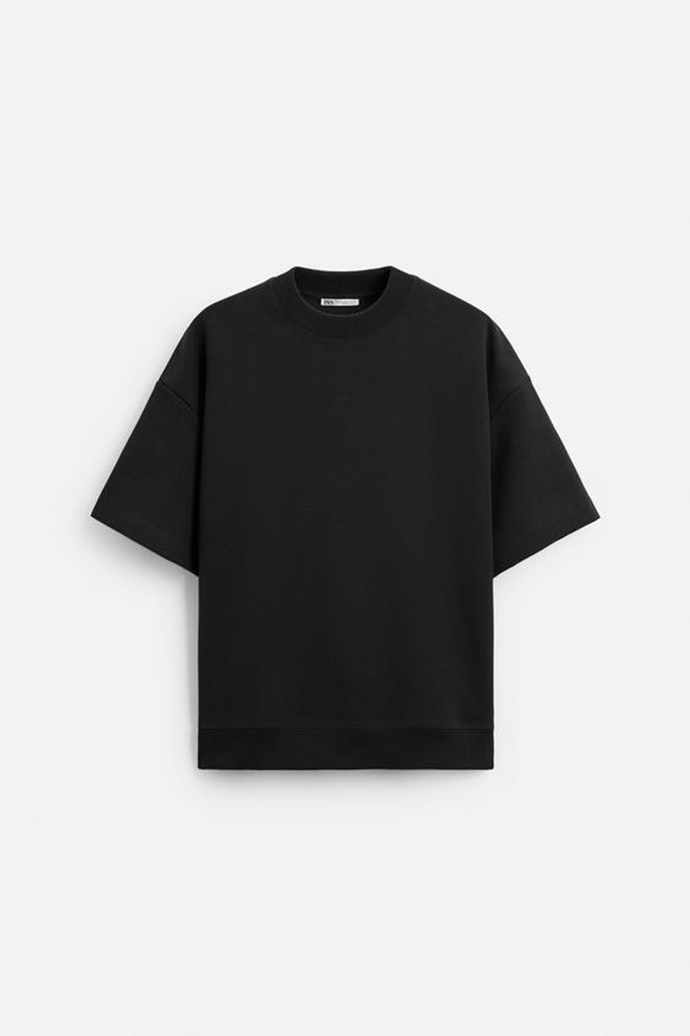 ZARA ТОЛСТОВКА INTERLOCK ИЗ РЕЛЬЕФНОЙ ТКАНИ, ЧЕРНЫЙ