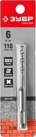 ЗУБР 6 x 110 мм, SDS-plus бур (29315-110-06)